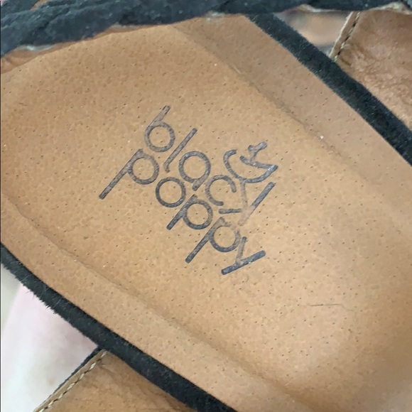 Black poppy wedges - Picture 4 of 4